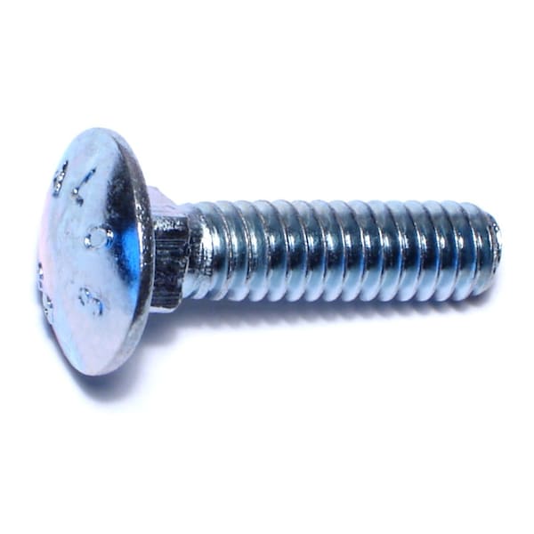 Midwest Fastener Carriage Bolt, Square Neck, 20 (Coarse), 1 in L, Steel, Zinc Plated, 25 PK 34862 - main
